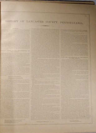 New Historical Atlas of Lancaster County, Pennsylvania. Illustrated.