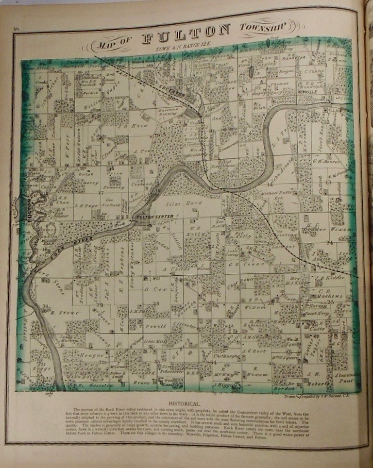 Item #33950 Map of Fulton Township, Wisconsin. Frank KRAUSE