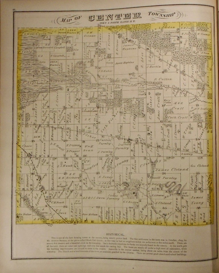 Item #33952 Map of Center Township, Wisconsin. Frank KRAUSE