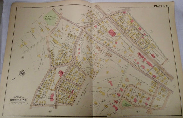 Item #33981 Map of Part of Brookline, Massachusetts. G. W. BROMLEY