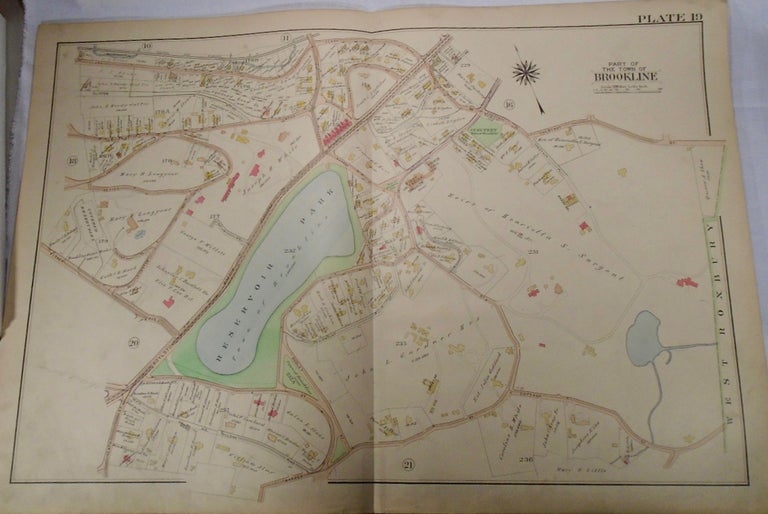 Item #33984 Map of Part of Brookline, Massachusetts. G. W. BROMLEY