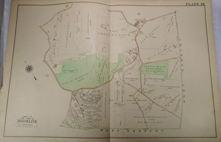 Item #33988 Map of Part of Brookline, Massachusetts. G. W. BROMLEY