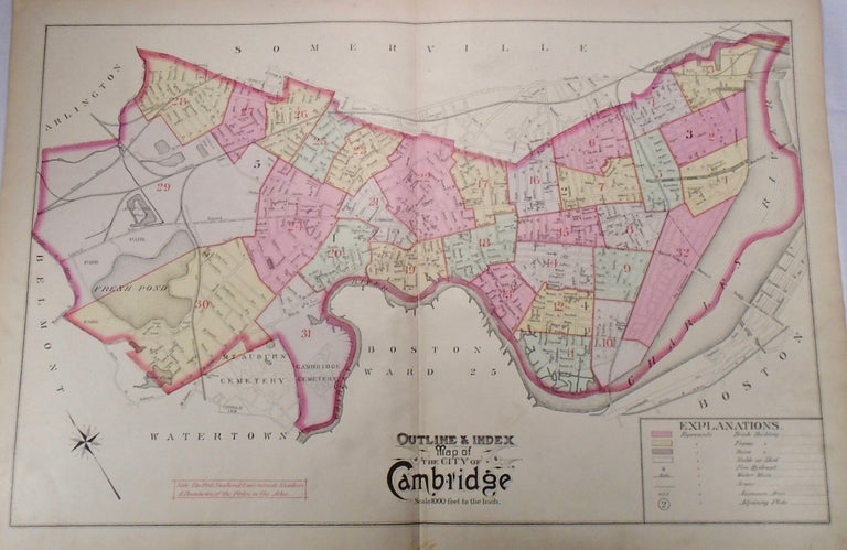 Item #33989 Map of the City of Cambridge, Massachusetts. G. W. BROMLEY