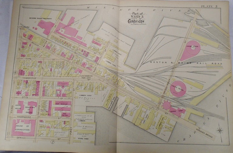 Item #33992 Map of Part of Ward 3 in the City of Cambridge, Massachusetts. G. W. BROMLEY