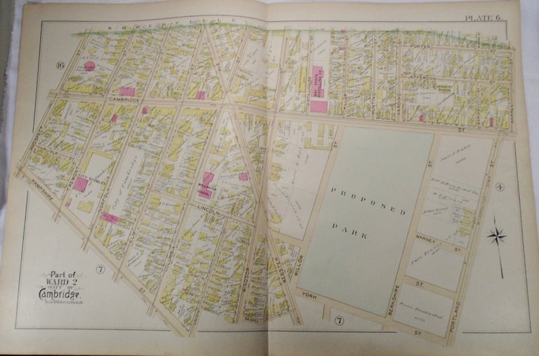 Item #33995 Map of Part of Ward 3 in the City of Cambridge, Massachusetts. G. W. BROMLEY.