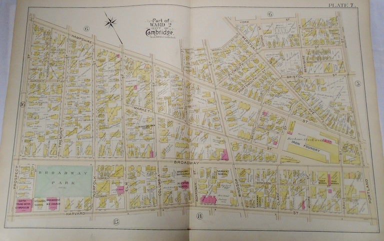 Item #33996 Map of Part of Ward 3 in the City of Cambridge, Massachusetts. G. W. BROMLEY