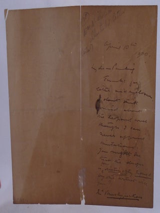 Manuscript Letter and Ink Drawing