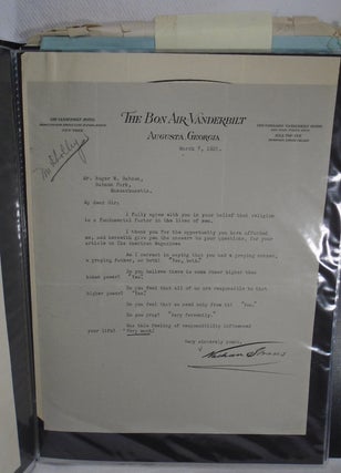 Archive of Correspondence of Roger W. Babson