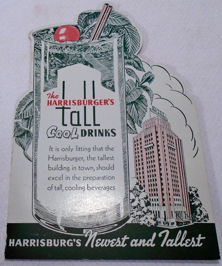 Item #34341 The Harrisburger's Tall Cool Drinks [Cocktail List]. HOTEL HARRISBURGER.