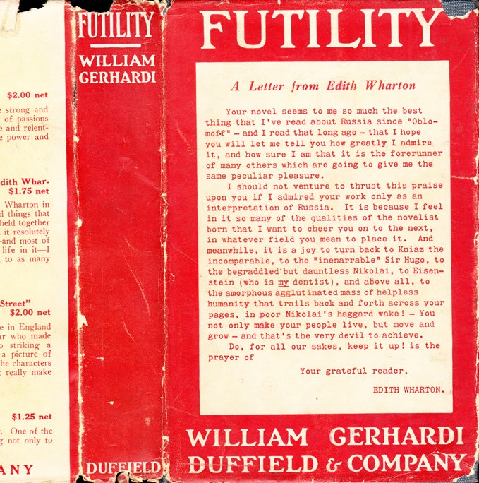 Item #34539 Futility, A Novel on Russian Themes. William GERHARDI, Edith WHARTON