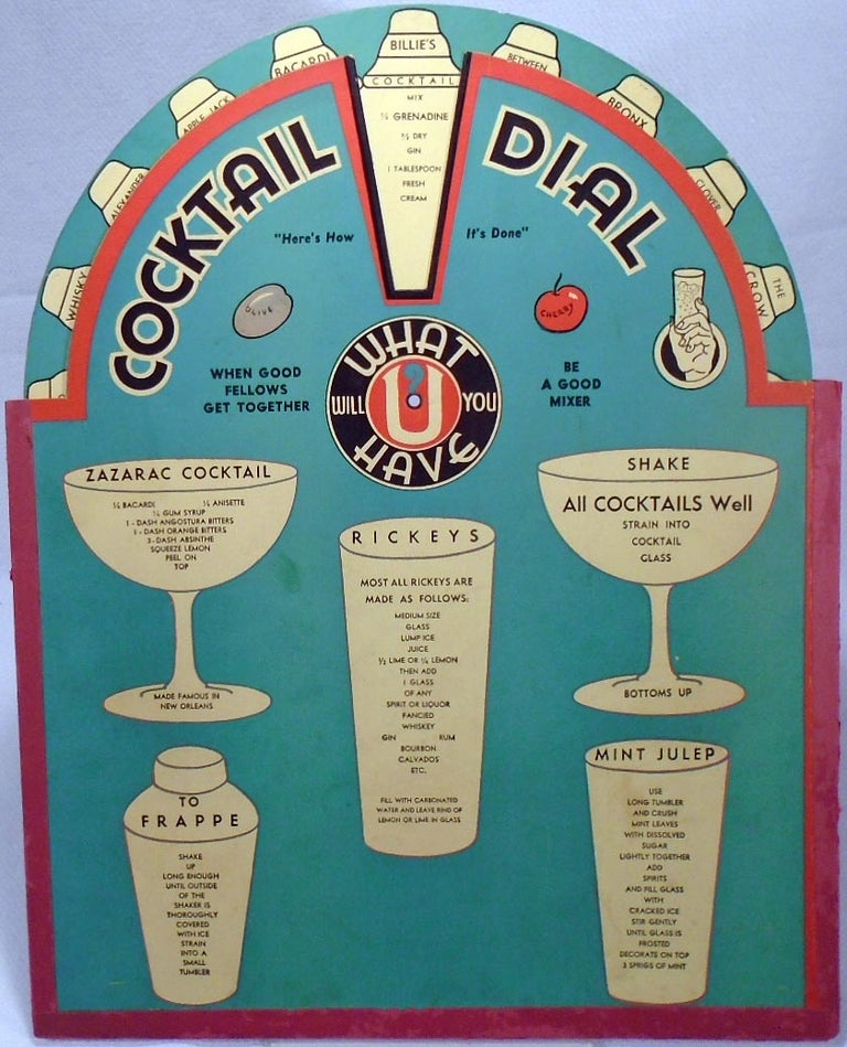 Item #34803 What Will You Have [COCKTAIL RECIPE WHEEL]. M. H. Larry LAWRENCE