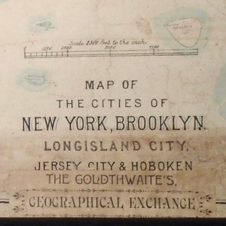 Map of the Cities of New York, Brooklyn, Long Island City [WALL MAP]