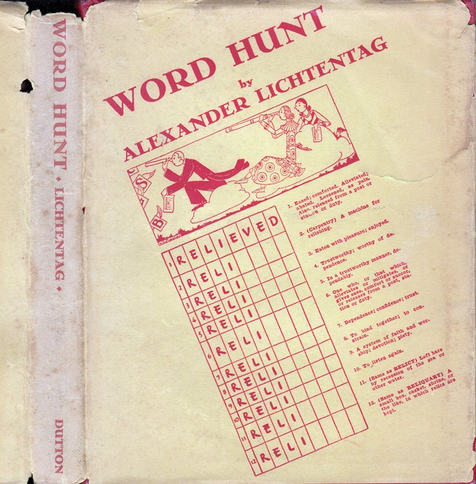 Item #35077 Word Hunt, An Interesting Game For Young and Old. Alexander LICHTENTAG