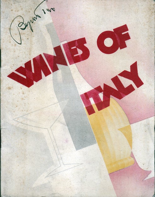 Item #35438 Wines of Italy. ISTITUTO NAZIONALE PER L'ESPORTAZIONE.