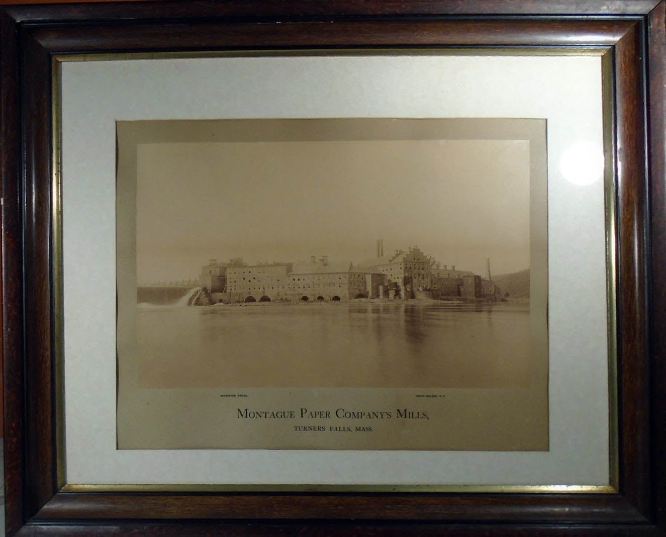 Large Sepia Toned Photograph of the Montague Paper Company Mill