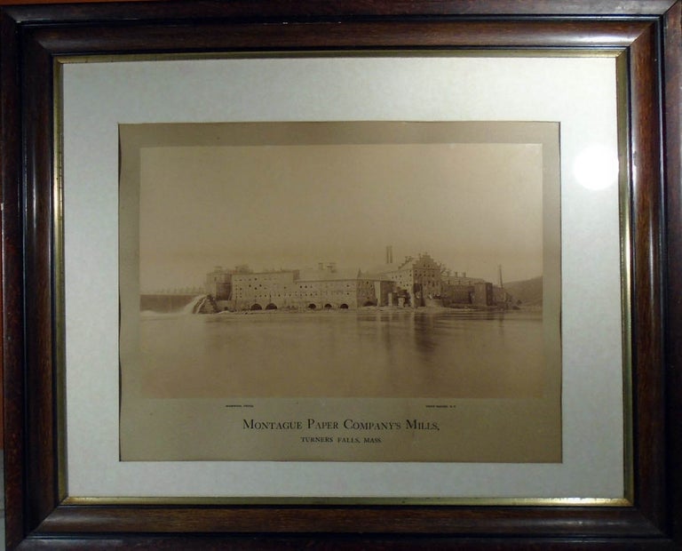 Item #35439 Large Sepia Toned Photograph of the Montague Paper Company Mill, Turners Falls,...