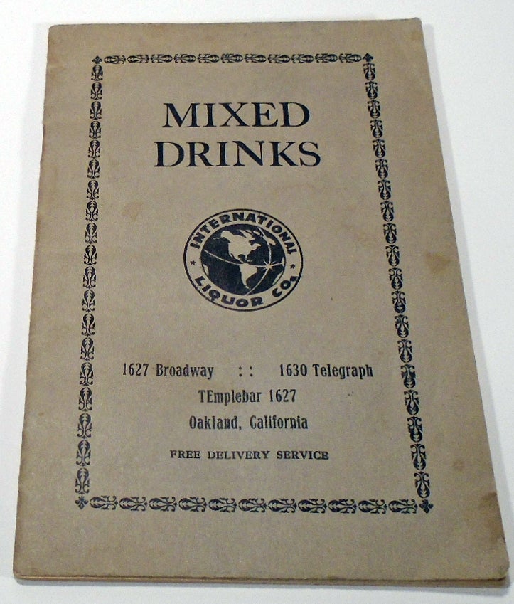 Item #35478 Mixed Drinks [and] Bartender's Manual [Cocktails]. ANONYMOUS.