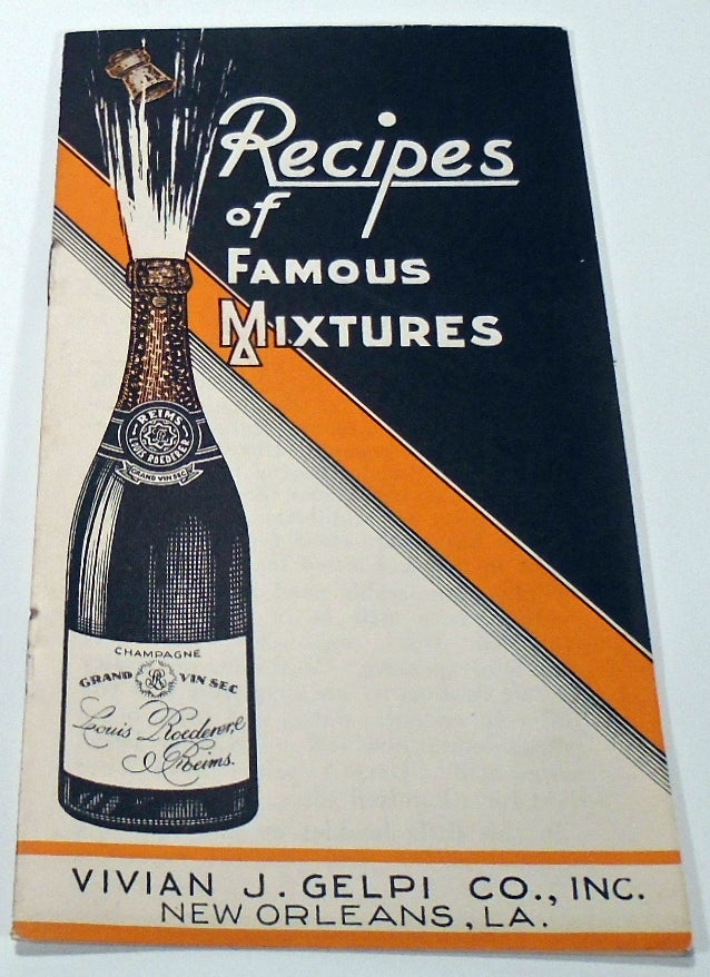 Item #35546 Recipes of Famous Mixtures [Cocktails]. ANONYMOUS