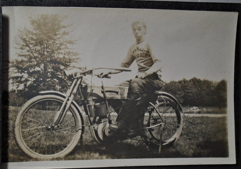 Item #35780 Photograph Album: Harley-Davidson Motorcycle Team [Strap Tank]. Harley-Davidson...