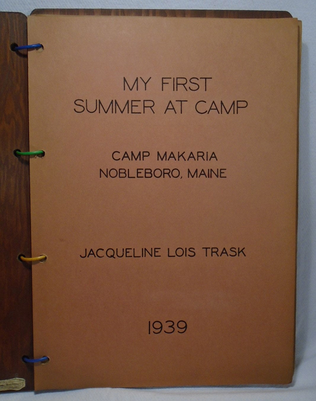 Scrapbook and Photograph Album Camp Makaria Maine Girls Summer Camp by Jacqueline Lois TRASK on Yesterday s Gallery and Babylon Revisited Rare Books