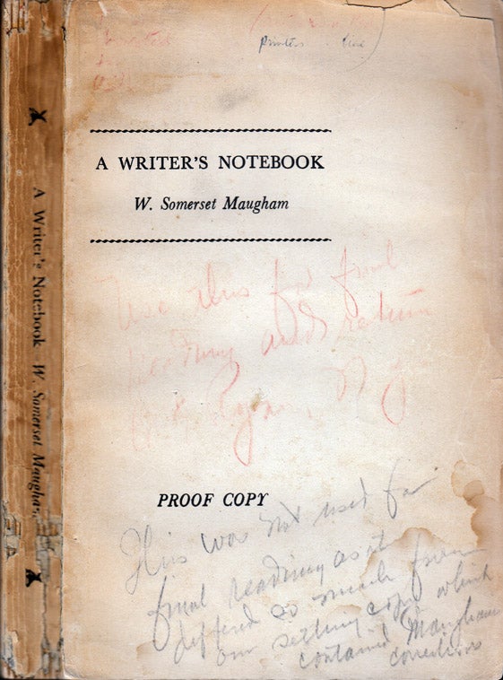 Item #35868 A Writer's Notebook. W. Somerset MAUGHAM