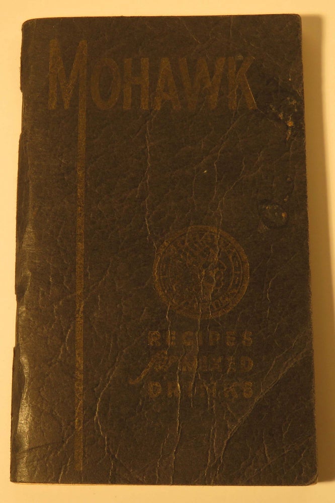 Item #37192 Mohawk Book of Recipes [Cocktails]. MOHAWK