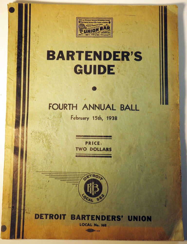 Item #37695 Bartender's Guide [COCKTAIL RECIPES]. William ERNIE.
