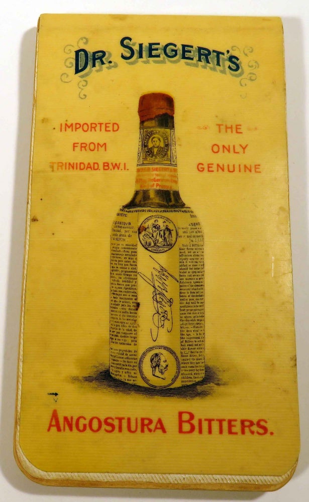 Item #39561 Standard Mixed Drinks, Dr. Siegert's Angostura Bitters [Notebook] [Cocktail Recipes]. BADGE BALTO, NOVELTY CO.