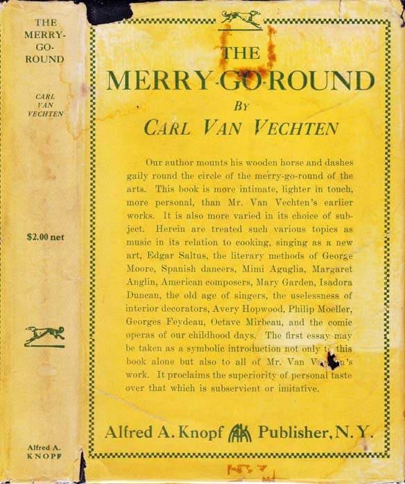 Item #39935 The Merry-Go-Round [SIGNED]. Carl VAN VECHTEN.