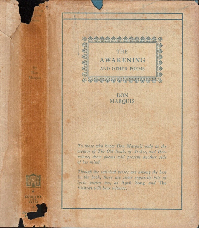 Item #39992 The Awakening and Other Poems. Don MARQUIS