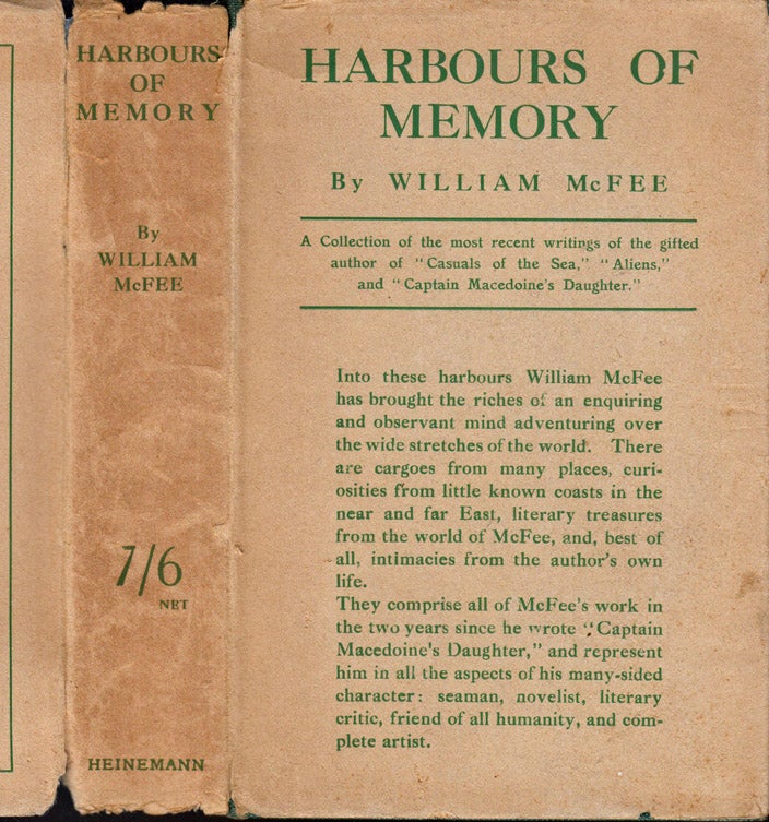 Item #39994 Harbours of Memory. William MCFEE.