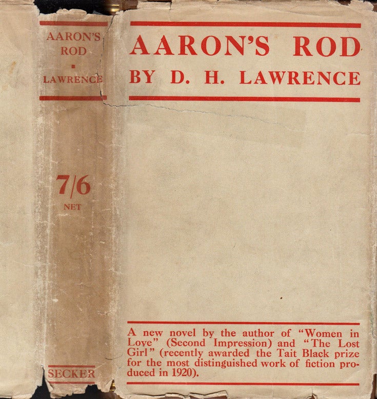 Item #39995 Aaron's Rod. D. H. LAWRENCE.