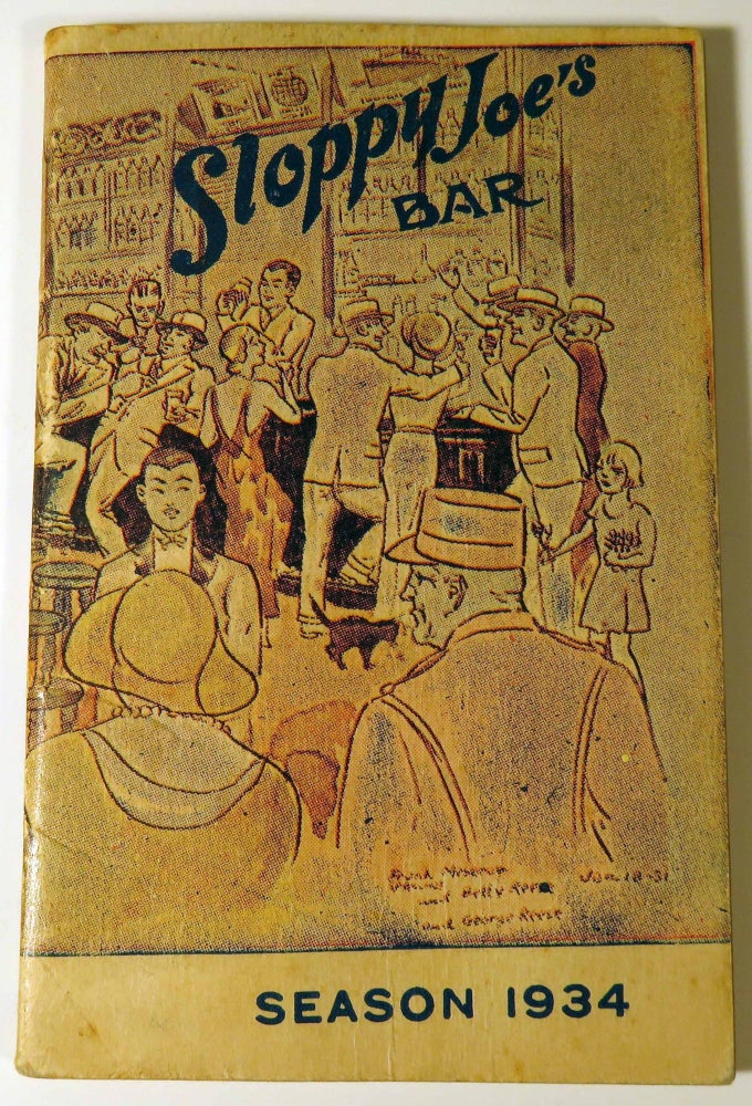 Item #40639 Sloppy Joe's Cocktails Manual. SLOPPY JOE'S.