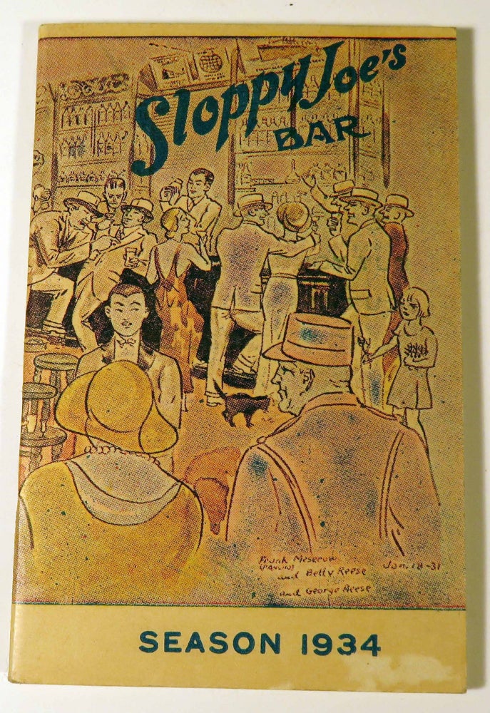 Item #40647 Sloppy Joe's Cocktails Manual. SLOPPY JOE'S.