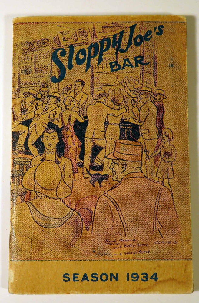 Item #40932 Sloppy Joe's Cocktails Manual. SLOPPY JOE'S.