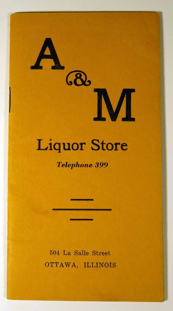 Item #40936 A & M Liquor Store [ COCKTAIL RECIPES ]. A, M LIQUOR STORE