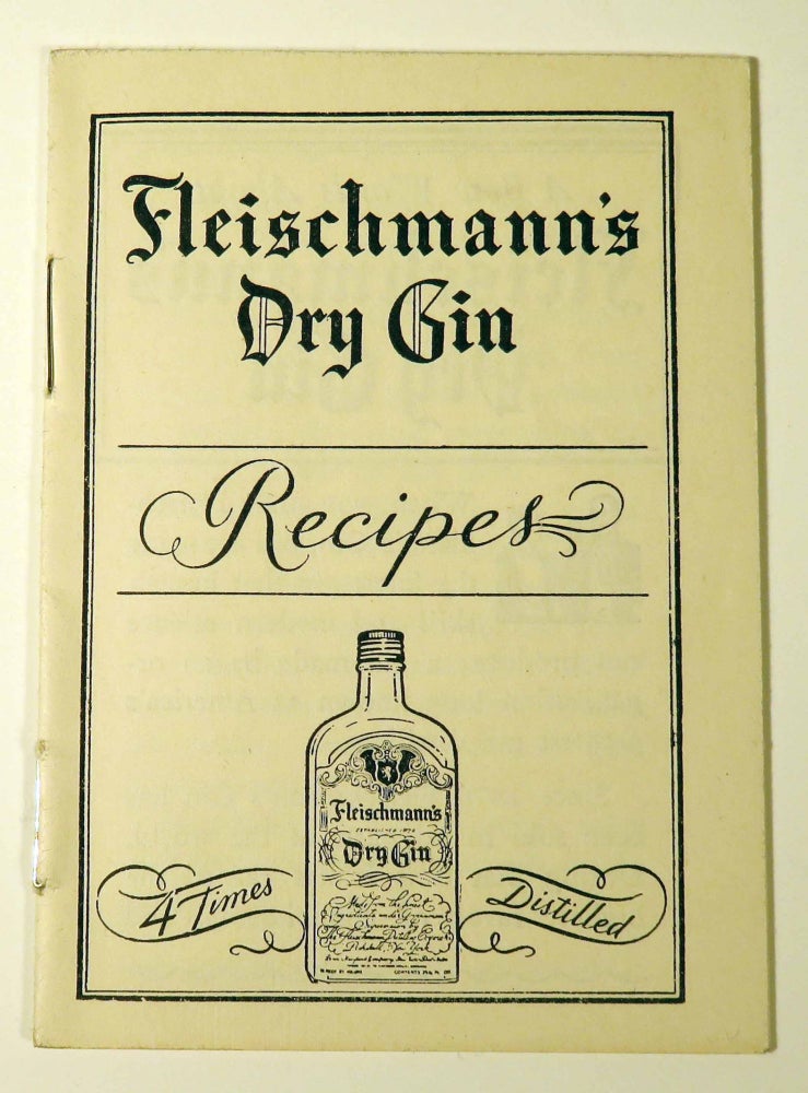 Item #40947 Fleischmann's Dry Gin Recipes [ COCKTAIL RECIPES ]. FLEISCHMANN
