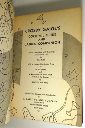 Crosby Gaige's Cocktail Guide and Ladies' Companion [ SIGNED LIMITED ]