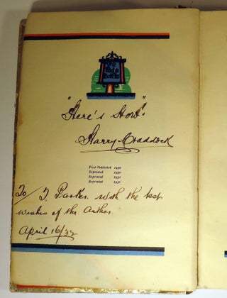 The Savoy Cocktail Book [ SIGNED AND INSCRIBED TO CONTEMPORARY MIXOLOGIST with ORIGINAL COCKTAIL RECIPE MANUSCRIPT PAGES ]