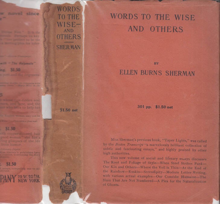 Item #41205 Words to the Wise and Others. Ellen Burns SHERMAN