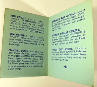 Famous Rum Recipes as served at the Twenty-One Club, Bermuda