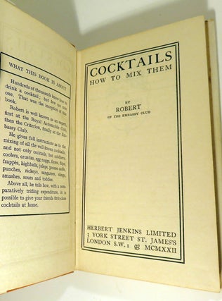Cocktails, How to Mix Them [ FIRST EDITION ]