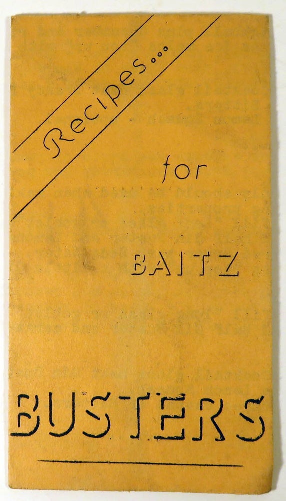Item #41344 Recipes for Baitz Busters [ COCKTAIL RECIPES ]. BAITZ