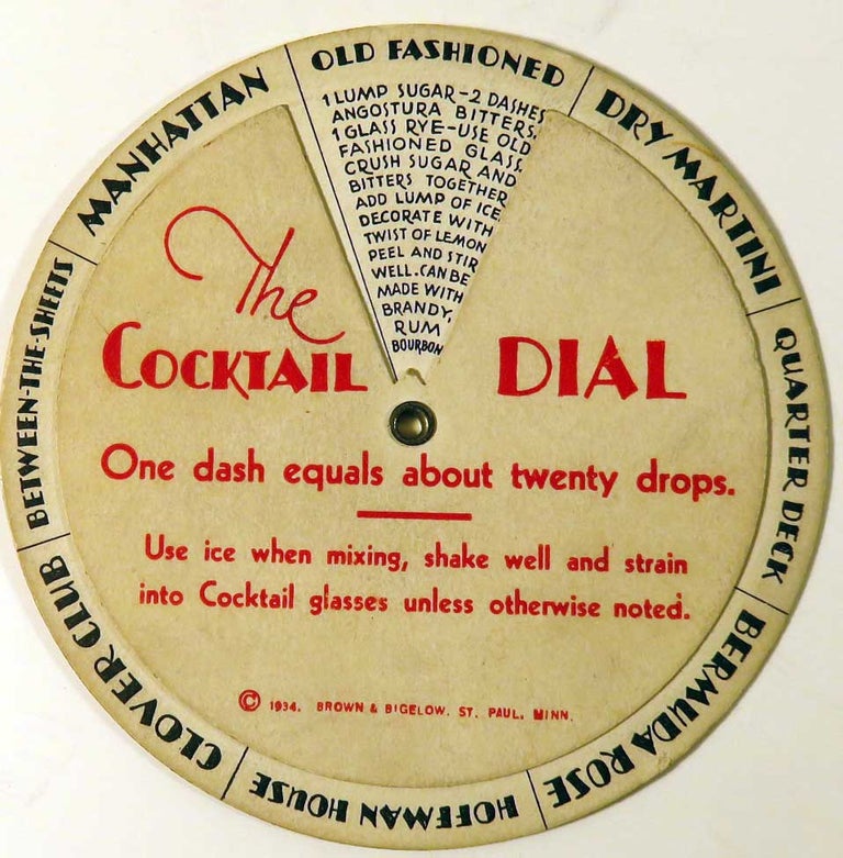 Item #41392 The Cocktail Dial [ RECIPE VOLVELLE ]. BROWN AND BIGELOW.