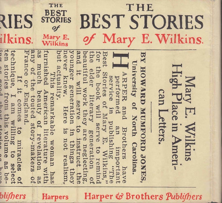Item #41423 The Best Stories of Mary E. Wilkins. Mary E. WILKINS