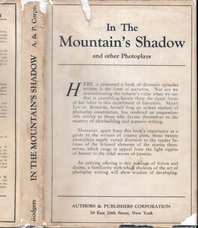 Item #41438 In the Mountain's Shadow and Other Photoplays. Mary Louise RODGERS.