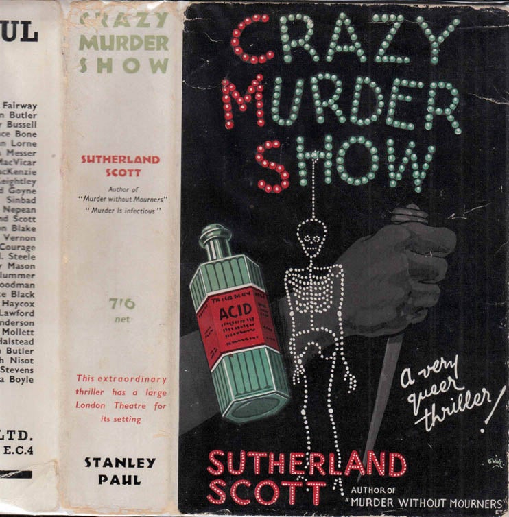Item #41440 Crazy Murder Show. Sutherland SCOTT, William C. HARVEY.