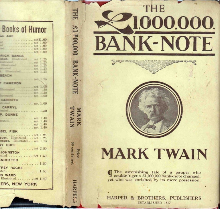 Item #41760 The L 1,000,000 [Million] Bank-Note. Mark TWAIN
