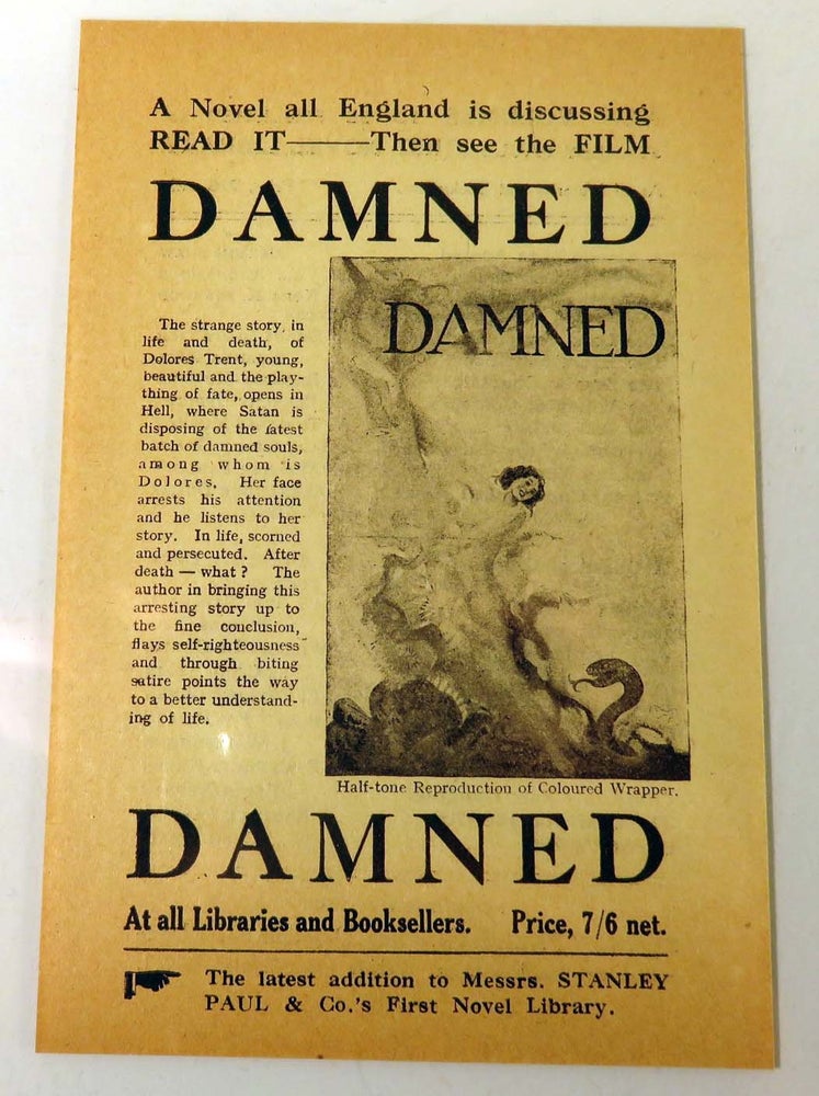 Item #600140 Handbill for: Damned: The Intimate Story Of A Girl. Ethel Smith DORRANCE
