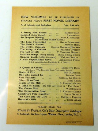 Handbill for: Damned: The Intimate Story Of A Girl.